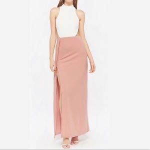 contrast halter prom/formal dress